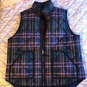 J.Crew plaid sleeveless puffy vest